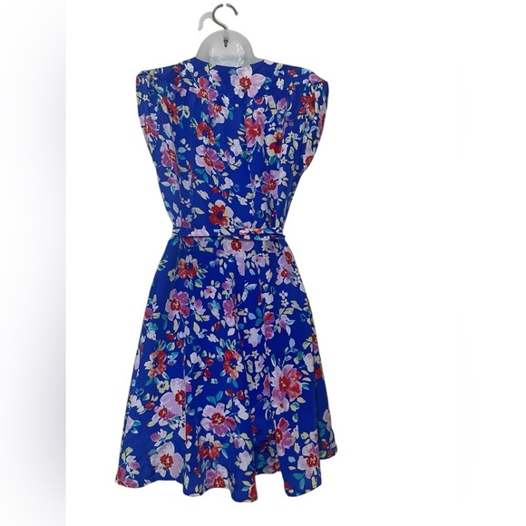 Yumi Kim Blue Floral Soho Mixer Wrap Dress | 100% Silk | Size Small - Picture 3 of 7